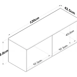 Mendy överskåp - Valnöt/vit