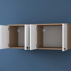 Mendy överskåp - Valnöt/vit