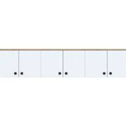 Mendy väggskåp 180 cm - Valnöt/vit