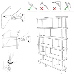 Meta bokhylla - Furu