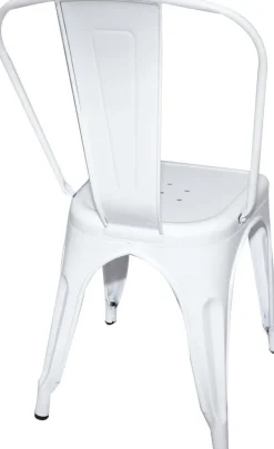 Metallstol vit stapelbar