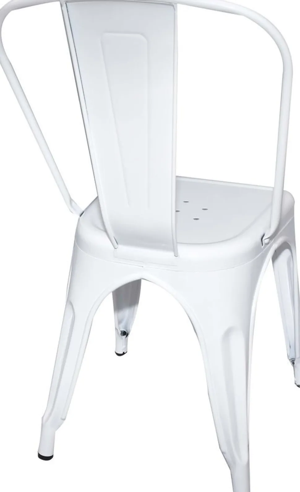 Metallstol vit stapelbar