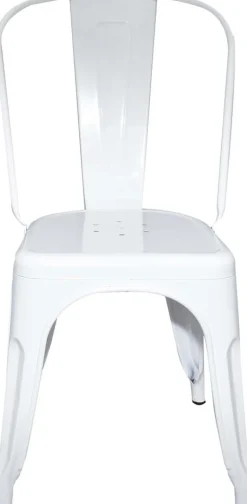 Metallstol vit stapelbar