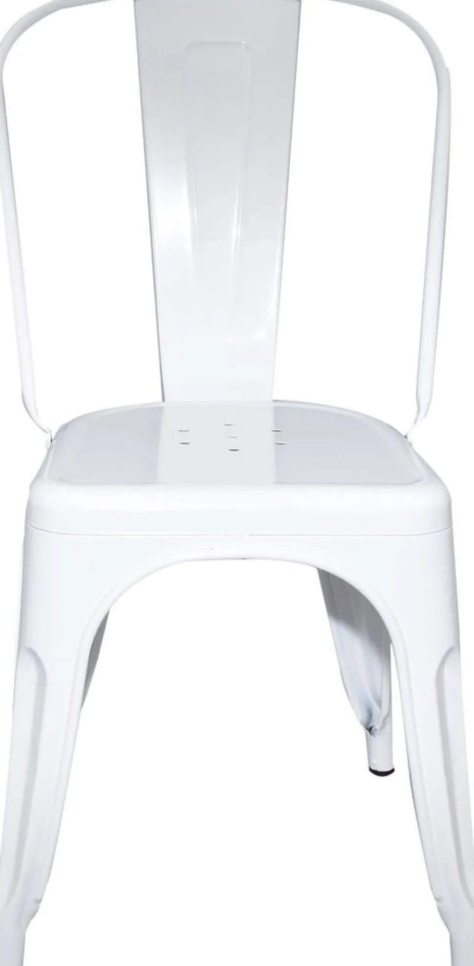 Metallstol vit stapelbar + Möbeltassar