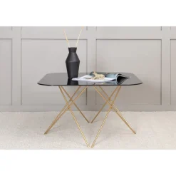 Michel soffbord 80 x 80 cm - Svart marmor