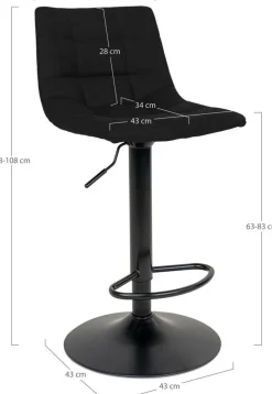 Middelfart Barstol - Svart