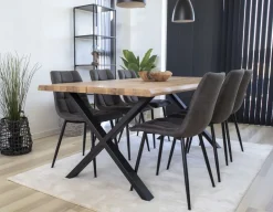 Middelfart Matstol - Mörkgrå/svart