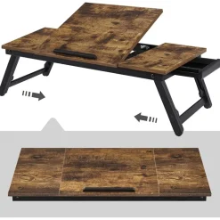 Milea laptopbord - Brun/svart