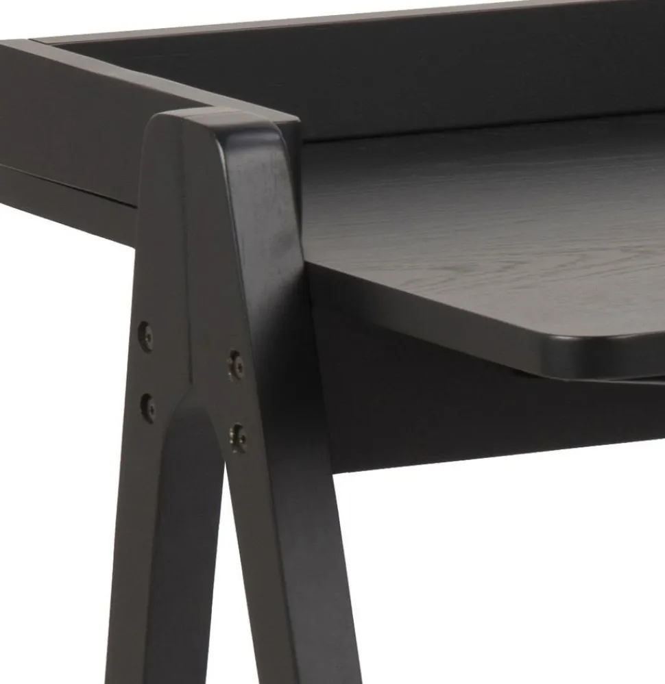 Miso skrivbord 126,6x51,6 cm - Svart + Möbeltassar