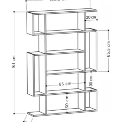 Mito bokhylla - Sonoma ek/antracit