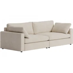 Moby 4-sits soffa 266 cm - Beige soffa + Möbeltassar