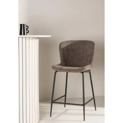Modesto barstol - Brun boucle