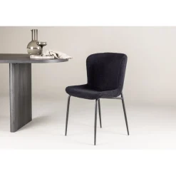 Modesto matstol - Svart teddy