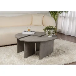 Moira soffbord Ø90 cm - Betonggrå