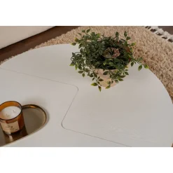 Moira soffbord Ø90 cm - Vit trä