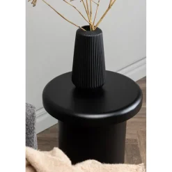 Namsos sidobord Ø40 cm - Svart