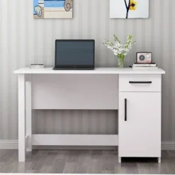 Natural skrivbord 120 x 60 cm - Vit