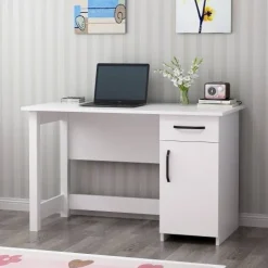 Natural skrivbord 120 x 60 cm - Vit