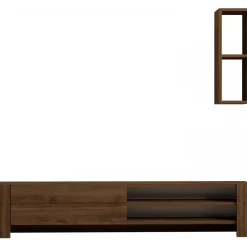 Naz TV-bänk - Valnöt