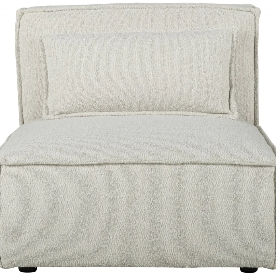 Nees modulsoffa - mittdel - Stone White + Textilrengöring för möbler