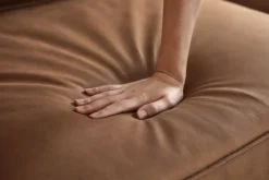 Nees modulsoffa i cognac combo 4 + Möbeltassar