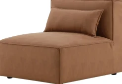 Nees modulsoffa i cognac combo 4 + Möbeltassar