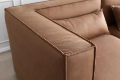 Nees modulsoffa i cognac combo 5 + Textilrengöring för möbler