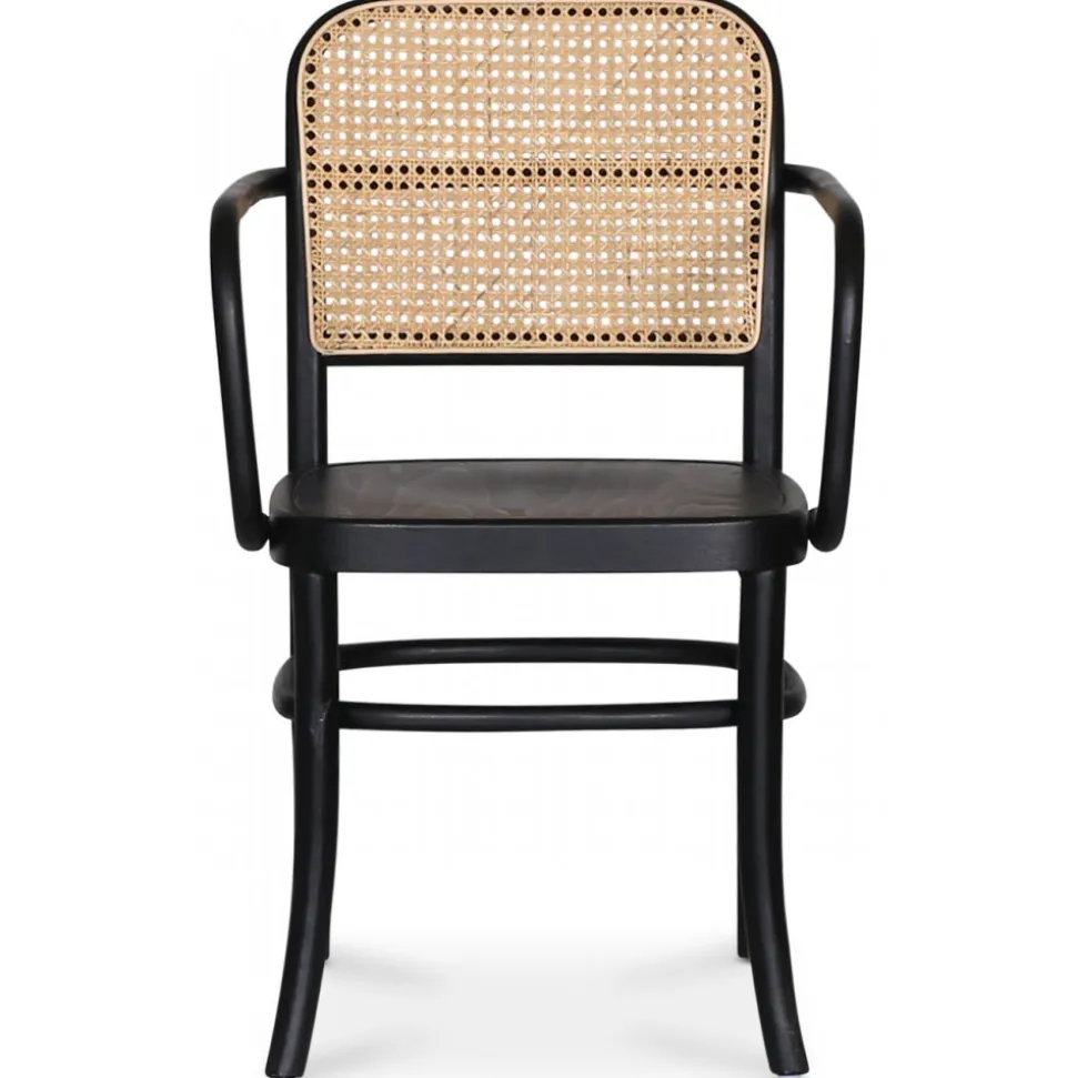 Nemis karmstol böjträ - Svart/rotting + Möbeltassar