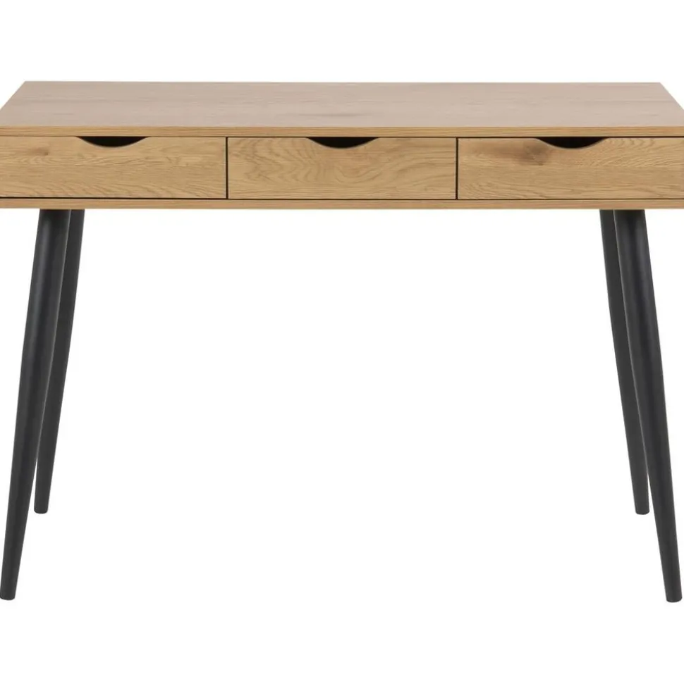 Neptun skrivbord 110x50 cm - Ekimitation/svart + Textilrengöring för möbler