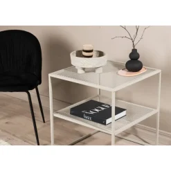 Netz sidobord 55 x 55 cm - Beige