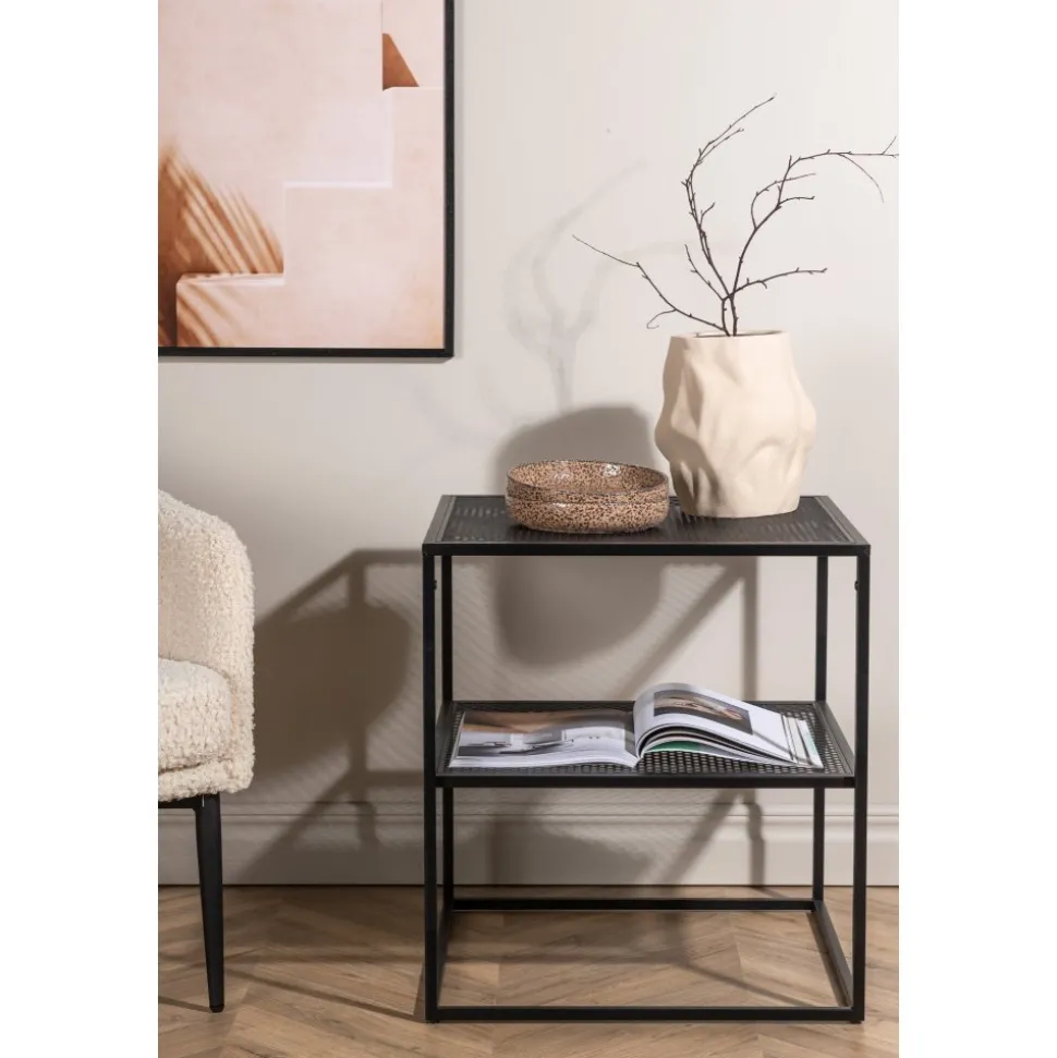 Netz sidobord 55 x 55 cm - Svart