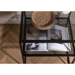 Netz sidobord 55 x 55 cm - Svart