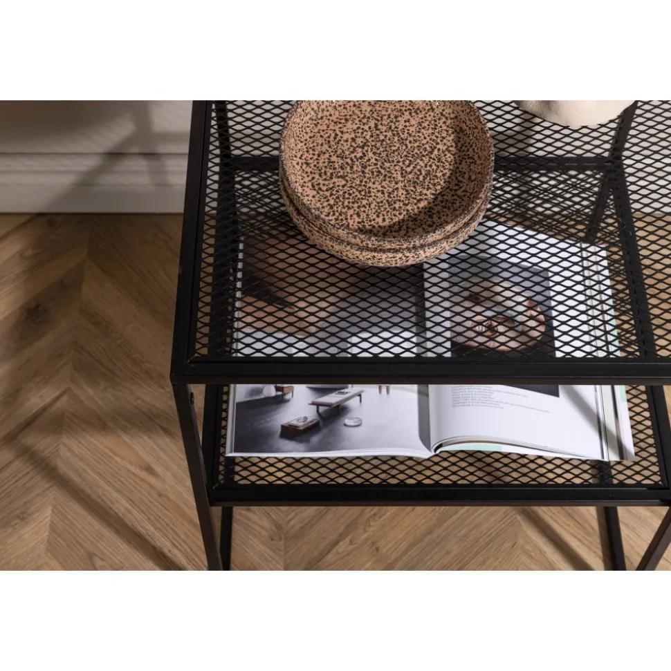 Netz sidobord 55 x 55 cm - Svart