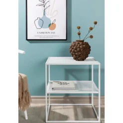 Netz sidobord 55 x 55 cm - Vit