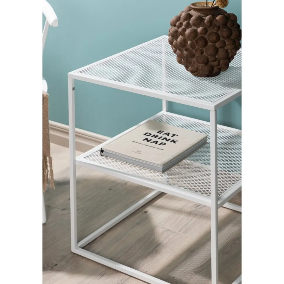 Netz sidobord 55 x 55 cm - Vit