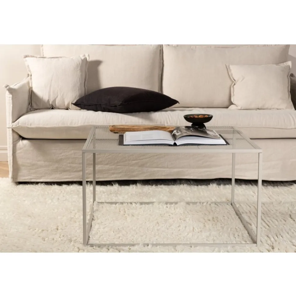 Netz soffbord 80 x 80 cm - Beige