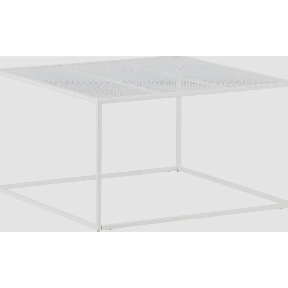 Netz soffbord 80 x 80 cm - Vit