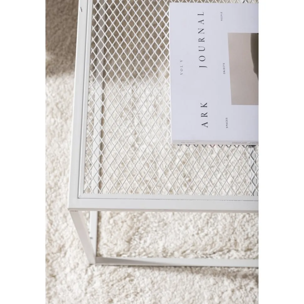 Netz soffbord 80 x 80 cm - Vit