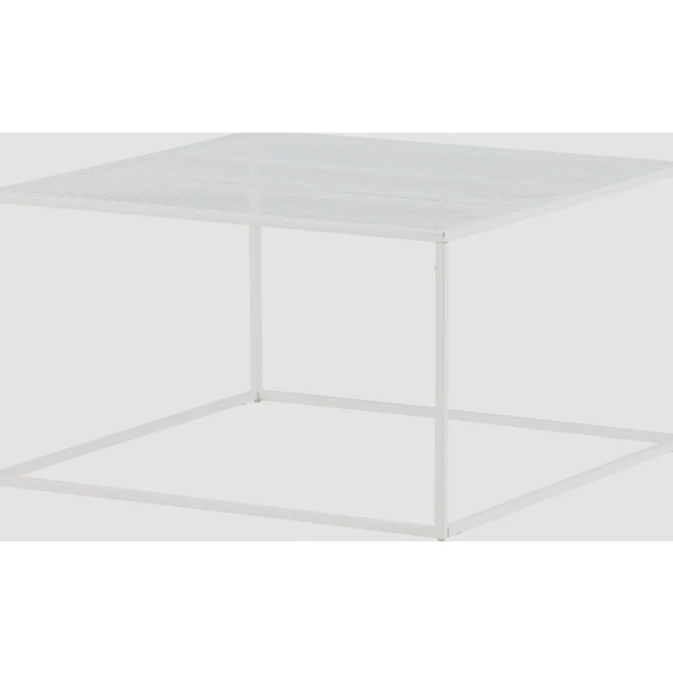 Netz soffbord 80 x 80 cm - Vit