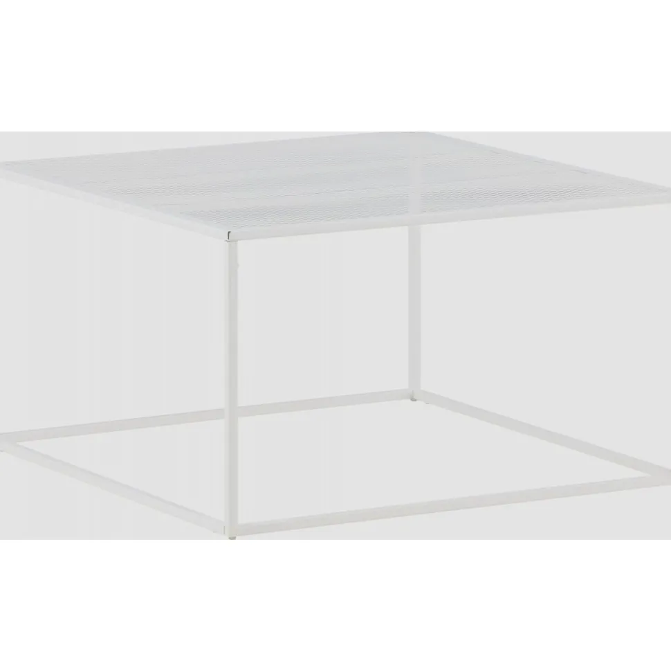 Netz soffbord 80 x 80 cm - Vit