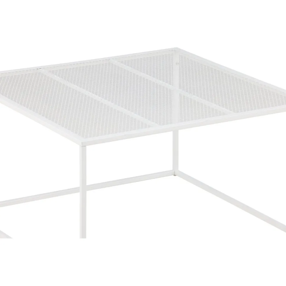 Netz soffbord 80 x 80 cm - Vit