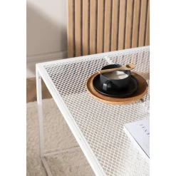Netz soffbord 80 x 80 cm - Vit