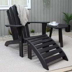 Newport däckstol - Svart + Textilskydd för utemöbler