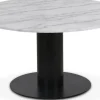 Next 85 runt soffbord - Svart / marmor (Vit)