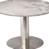 Next runt marmorbord - Borstad stål