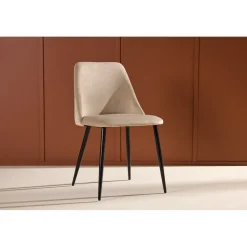 Night matstol - Beige sammet/svart