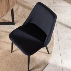 Night matstol - Svart sammet