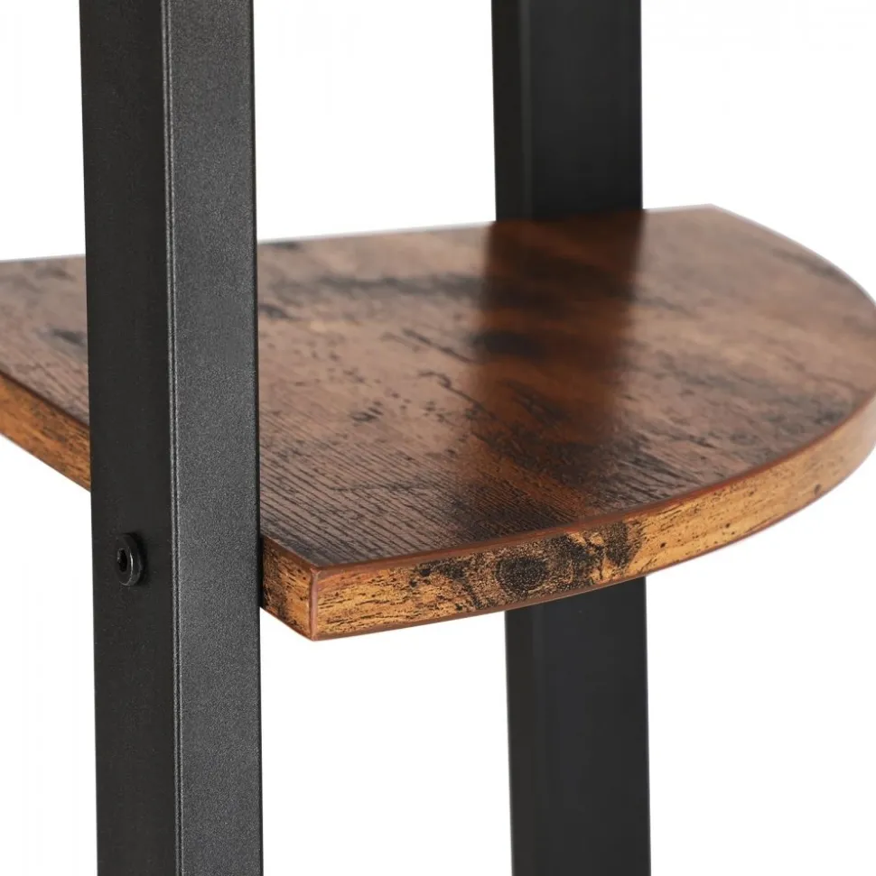 Nilla hörnsteghylla 125 cm - Brun/svart