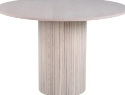 Nivå runt matbord i whitewash - runt bord Ø110 cm