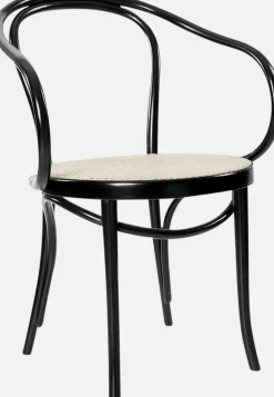 No 30 Karmstol med rottingsits - Svartbets / Rotting